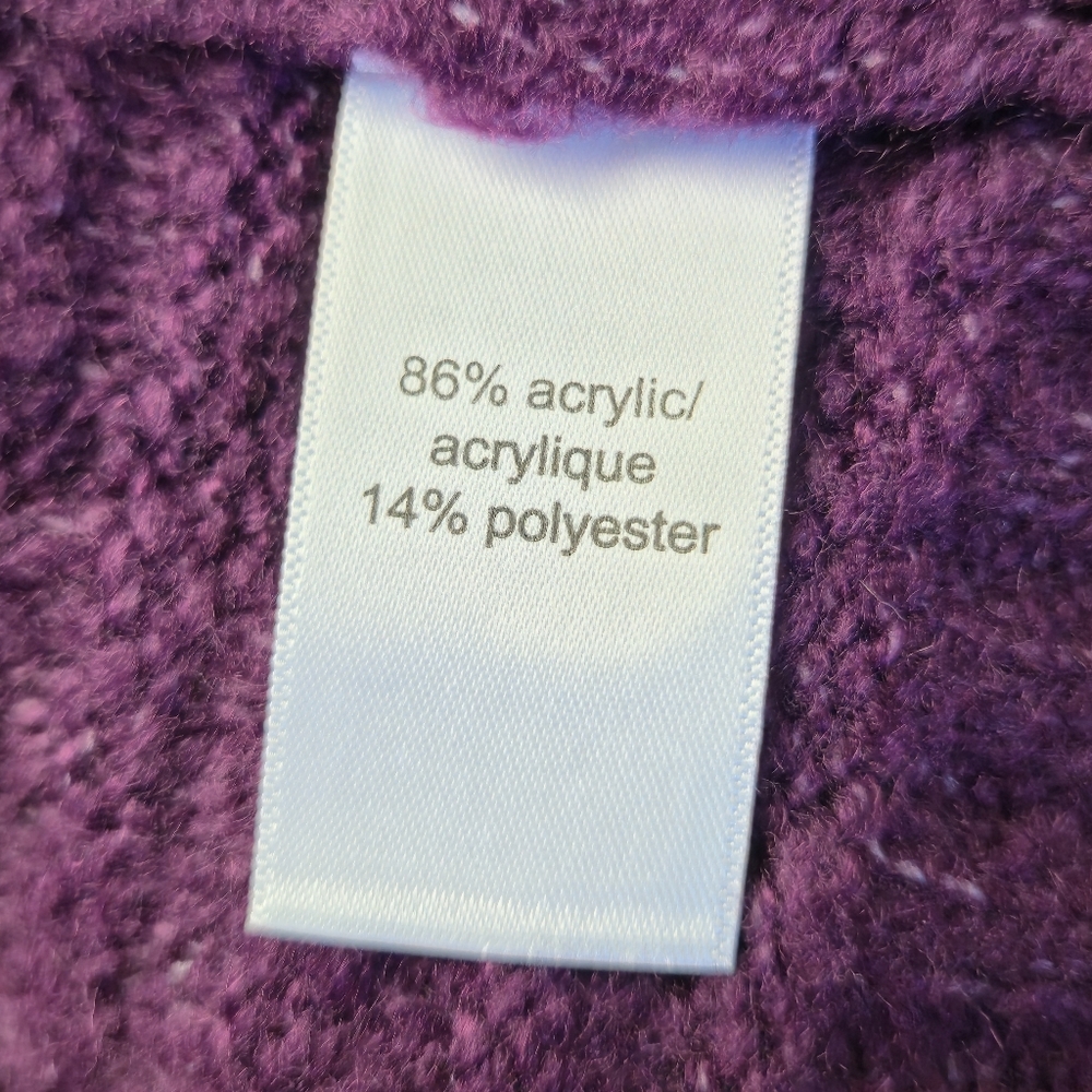 NWT Maurices Purple Turtle Neck Long Sleeve Sparkly Knit Sweater - Picture 10 of 12